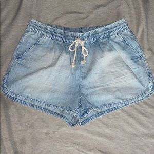Aerie Light Blue Denim Shorts